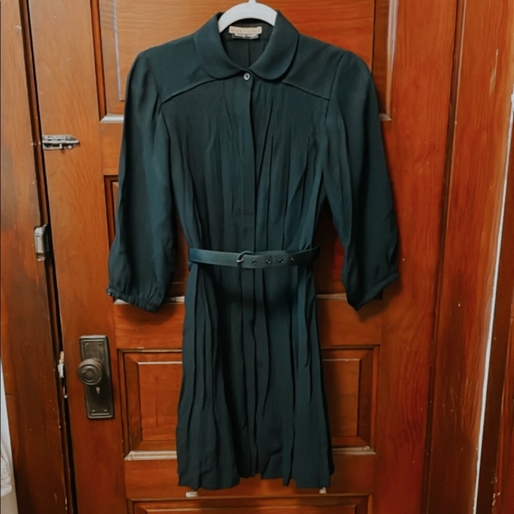 Alice + Olivia navy blue Peter Pan collar retro dress